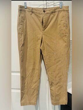 J.Crew High Rise Girlfriend Chino Pants Size 12 Tan Cropped Casual Work